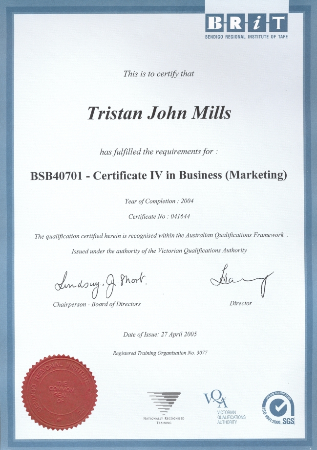Certificate IV in Marketing
